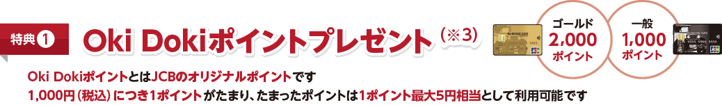 特典1 Oki Dokiポイントプレゼント