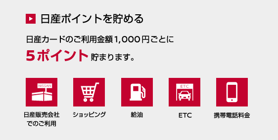 日産ポイントを貯める