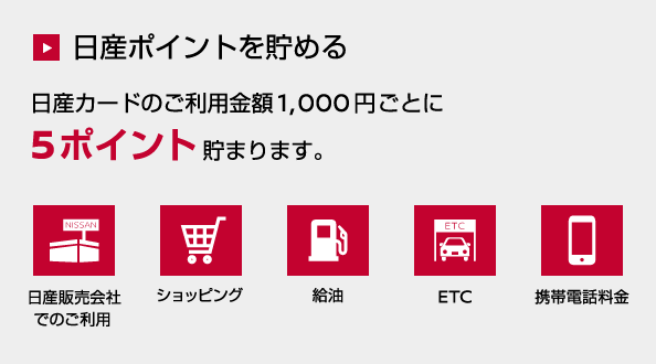 日産ポイントを貯める