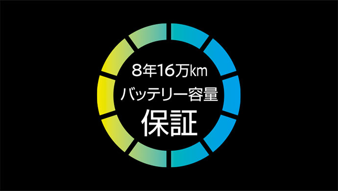 安心のリチウムイオンバッテリー容量保証
