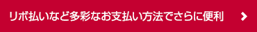 リボ払いなど多彩なお支払い方法でさらに便利